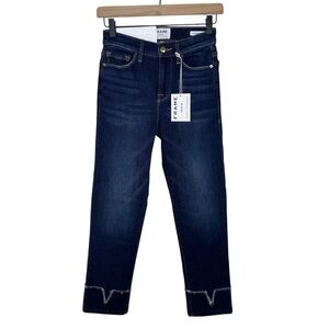 Frame Denim Le Nouveau Straight Cropped Jeans In Overcast Size 25